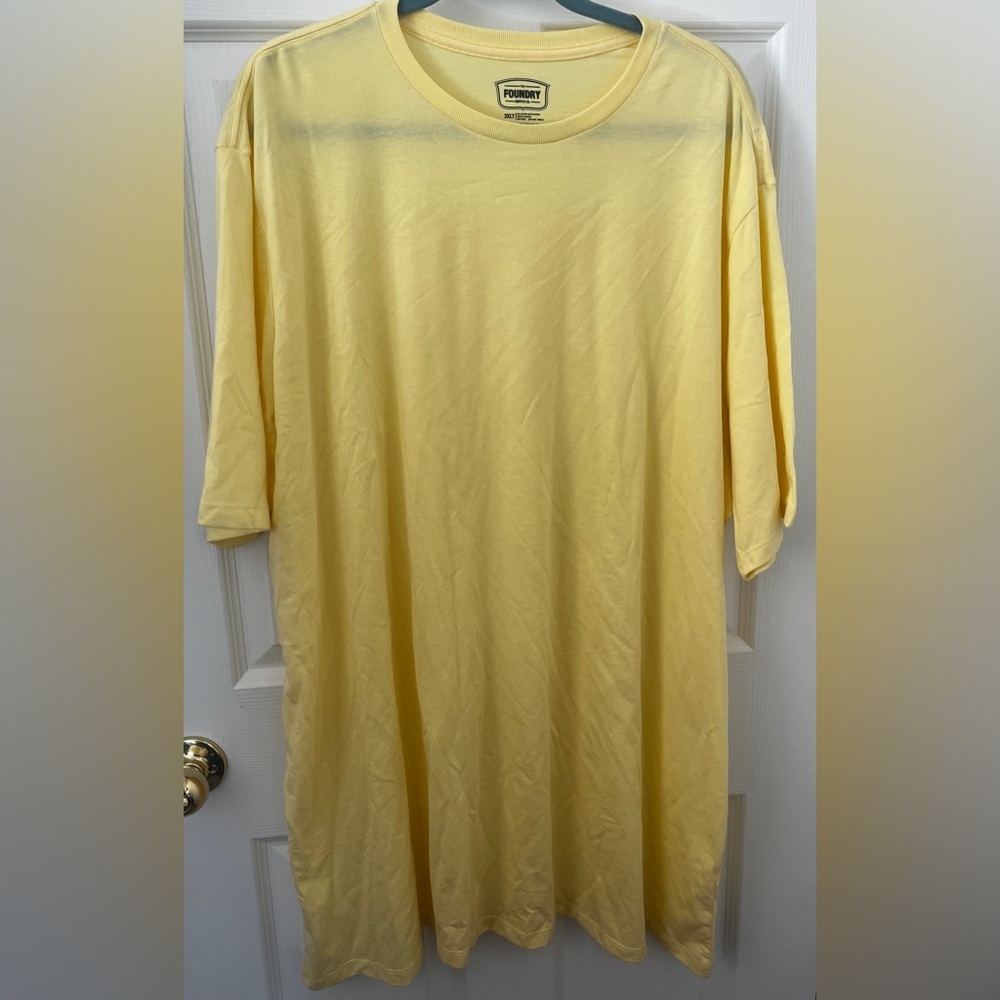 New foundry supply light yellow super soft t shirt